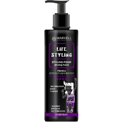 Маркелл Life Styling Пенка для укладки волос суперсильная фиксация 195 мл