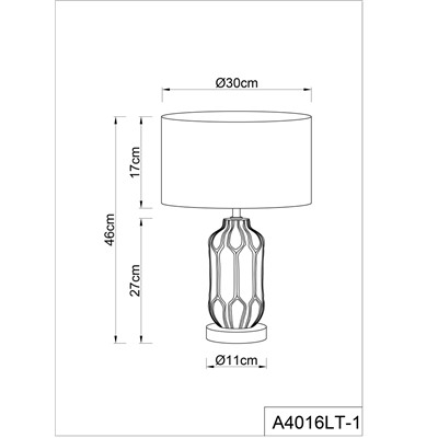 Декоративная настольная лампа Arte Lamp REVATI A4016LT-1BK