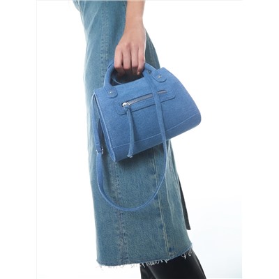 Джинсовая сумка на одно плечо синий