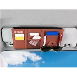 Универсальный автомобильный органайзер для солнцезащитного козырька, держатель, чехол для карт, очков, денег, документов, сумка для хранения на молнии