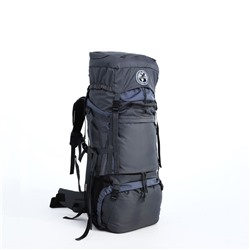 Рюкзак туристический, Taif, 80 л, отдел на шнурке, 2 наружных кармана, цвет серый
