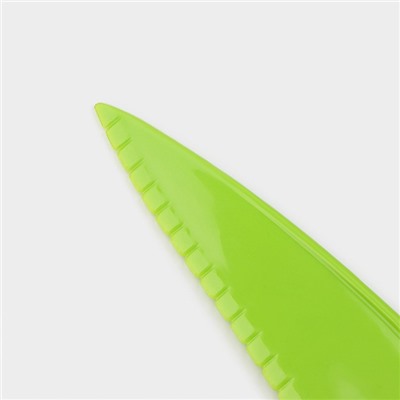 Нож для торта Доляна, 28,5×6 см, цвет зелёный