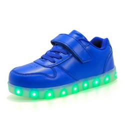 Светящиеся LED кроссовки для мальчика 518blue