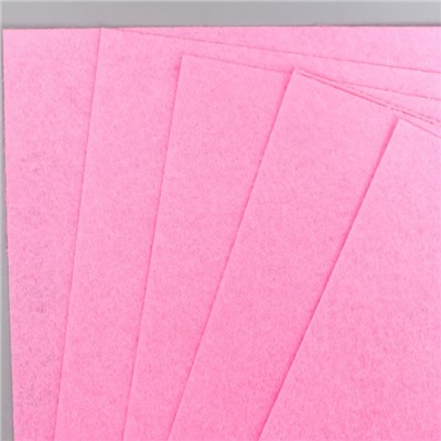 Фетр жёсткий 1 мм "Нежно-розовый" набор 5 листов формат А4
