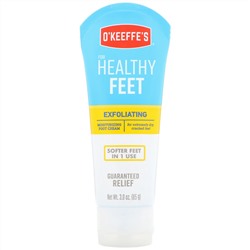 O'Keeffe's, Отшелушивающий увлажняющий крем для ног, для очень сухой, потрескавшейся кожи, 85 г (3 унции)