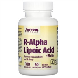 Jarrow Formulas, R-альфа-липоевая кислота Best, 60 мг, 180 растительных капсул