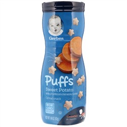 Gerber, Снек с хлопьями Puffs, для детей в возрасте от 8 месяцев, со вкусом сладкого картофеля, 42 г (1,48 унции)