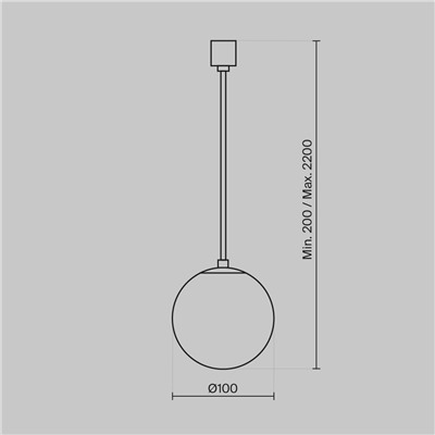 Подвесной светильник LUNA 3000K 1x5Вт 360° P039PL-5W3K-10-B. TM Maytoni