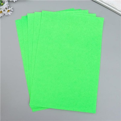 Фетр жесткий 1 мм "Зелёный лайм" набор 10 листов формат А4