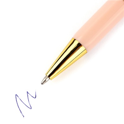 Ручка пластик "Лучшему учителю", с тиснением на корпусе, синяя паста, 0,7 мм