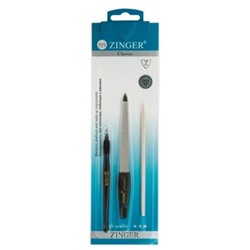 Zinger Набор для маникюра триммер+апельсиновая палочка+металическая пилка Classic SIS-10