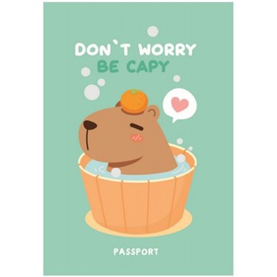 Обложка для паспорта "Capybara" ПВХ, 2 кармана MS_55718 MESHU