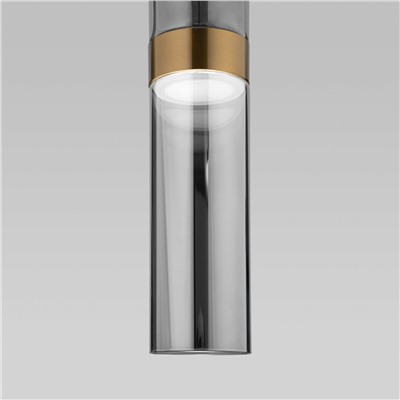 Подвесной светодиодный светильник в стиле лофт 50244/1 LED латунь/дымчатый