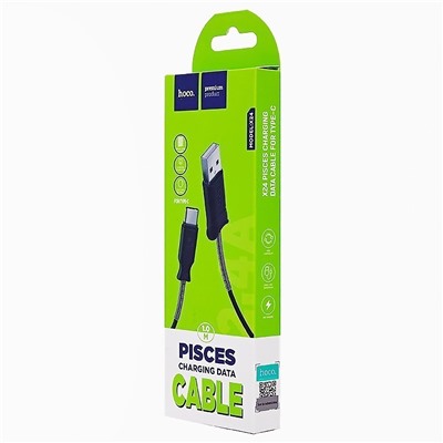 Кабель USB - Type-C Hoco X24 Pisces  100см 2,1A  (black)