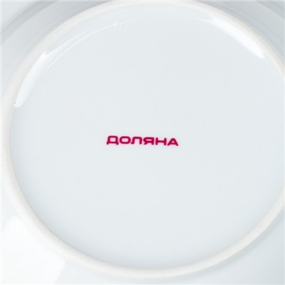 Тарелка керамическая глубокая Доляна «Мрамор», 300 мл, d=21 см, цвет белый и серый