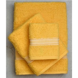 Набор махровых полотенец "Трио"-янтарный 3 шт (40*70 см, 50*90 см,70*130 см) в индив. упак. хлопок 100%