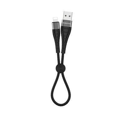 Кабель USB - Apple lightning Borofone BX32 Munificent  25см 2,4A  (black)