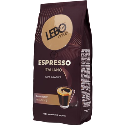 LEBO. Espresso. Italiano (зерновой) 220 гр. мягкая упаковка