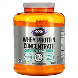 Now Foods, Sports, концентрат сывороточного протеина в порошке, без добавок, 2268 г (5 фунтов)