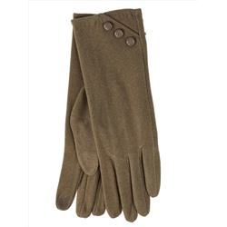 Элегантные демисезонные перчатки из велюра, цвет коричневый