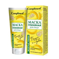 Compliment Маска для лица с желтой глиной бананом и гуавой 80 мл