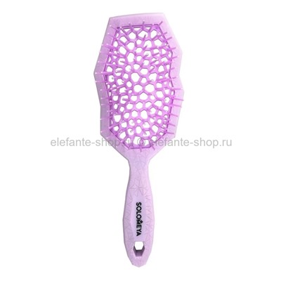 Массажная био-расческа для волос Solomeya Wide Teeth Air Cushion Brush Lilac (51)