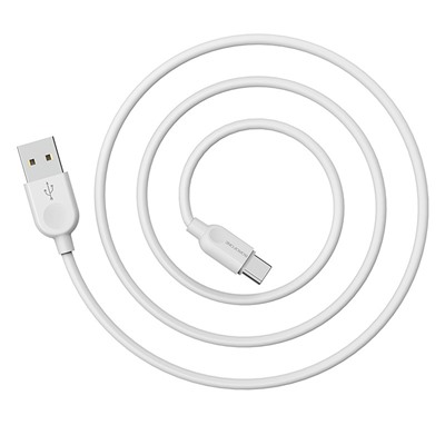 Кабель USB - Type-C Borofone BX14 (повр. уп)  100см 3A  (white)