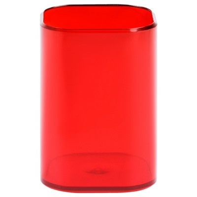 Подставка-стакан для канцелярии, Стамм "Фаворит", квадратная, красная