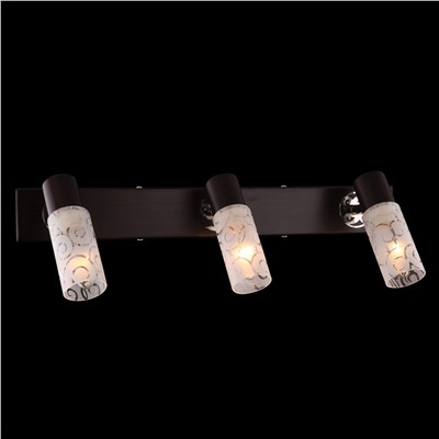 Настенный светильник со стеклянными плафонами 21130/3 хром / венге