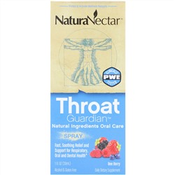 NaturaNectar, Throat Guardian, спрей, «ягодная смесь», 1 мл (30 жидк. унций)