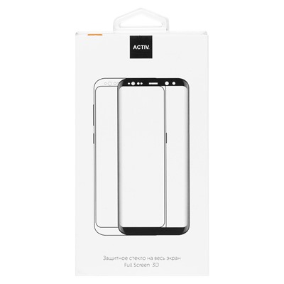 Защитное стекло Full Screen Activ Clean Line 3D для "Samsung SM-S908 Galaxy S22 Ultra" (black)
