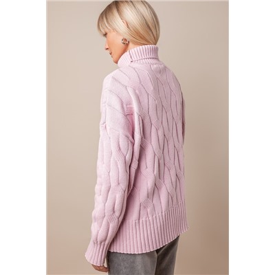 Теплый свитер из хлопка с акрилом крупной вязки ВИЛАТТЕ #1027694