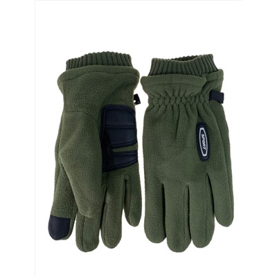 Утеплённые мужские перчатки цвет зеленый