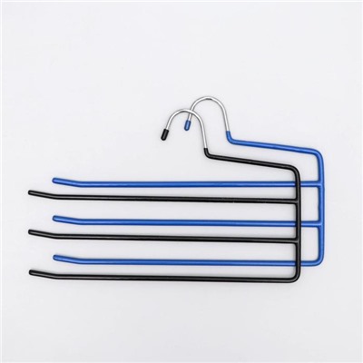 Плечики - вешалки для одежды многоуровневые Доляна, 35×25 см, антискользящее покрытие, цвет МИКС