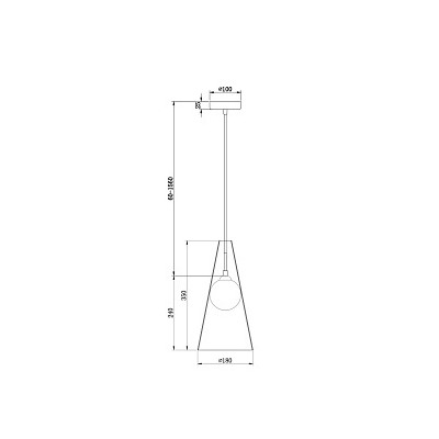 Подвесной светильник Toper FR5389PL-01BS. ТМ Freya