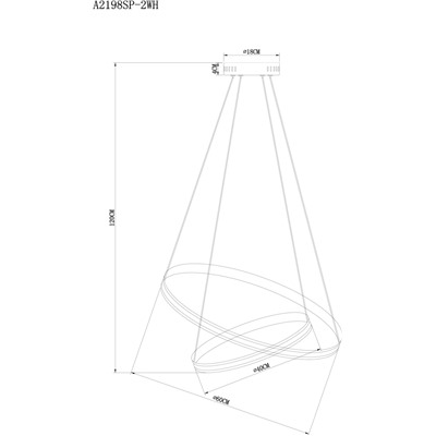 Подвесная люстра Arte Lamp MERIDIANA A2198SP-2WH