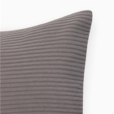 Чехол на подушку Этель Velour 43*43 см,  цв.серый, 100% полиэстер