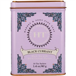 Harney & Sons, Чай с черной смородиной, 20 пакетиков, 1,4 унции (40 г)