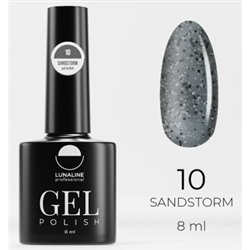 LunaLine Гель-лак для ногтей Sand Storm тон 10 серый 8 мл