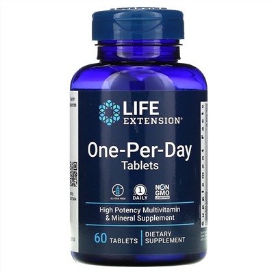 Life Extension, One-Per-Day, 60 таблеток