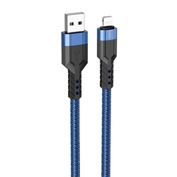 Кабель USB - Apple lightning Hoco U110  120см 2,4A  (blue)