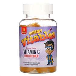 Vitables, жевательный витамин C для детей, с апельсиновым вкусом, 60 вегетарианских жевательных конфет