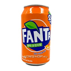 Газированный б/a напиток со вкусом апельсина Orange Flavored Soda Fanta, Корея, 355 мл