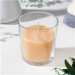 Свеча в гладком стакане ароматизированная "Капучино", 8,5 см