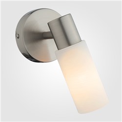 Настенный светильник со стеклянным плафоном 20043/1 сатин-никель