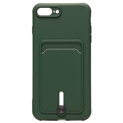 Чехол-накладка - SC304 с картхолдером для "Apple iPhone 7 Plus/iPhone 8 Plus" (dark green) (208669)