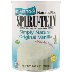 Nature's Plus, Spiru-Tein, питательная добавка с высоким содержанием белка, без сахара, со вкусом натуральной ванили, 740 г (1,63 фунта)