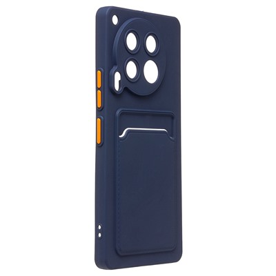 Чехол-накладка - SC337 с картхолдером для "Tecno Camon 30 4G" (dark blue) (231078)