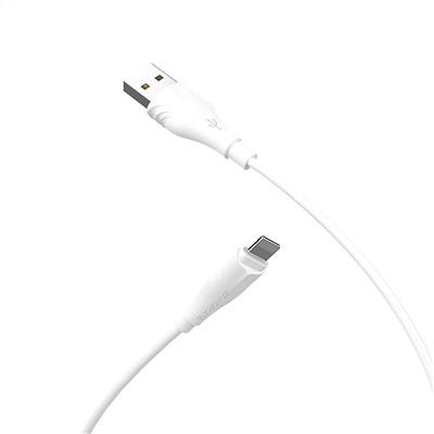 Кабель USB - Apple lightning Borofone BX18  300см 2,4A  (white)
