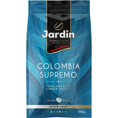 Жардин. Colombia Supremo (зерновой) 1 кг. мягкая упаковка